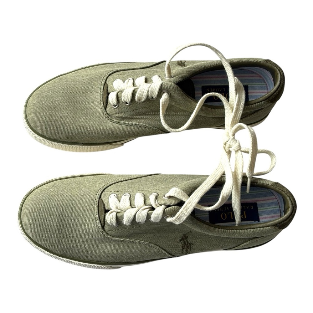Polo Ralph Lauren Vaughn Washed Twill mens green Sneaker NWOB | size 9D